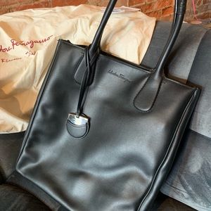 Salvatore Ferragamo leather tote.